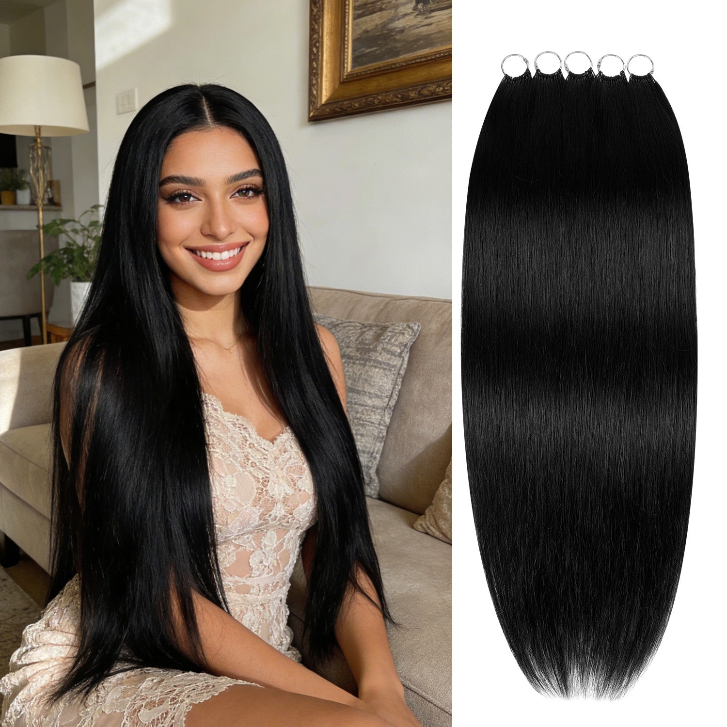 RICH COCO Body Wave Feather hair extensions – Lightweight & 100% Human Hair