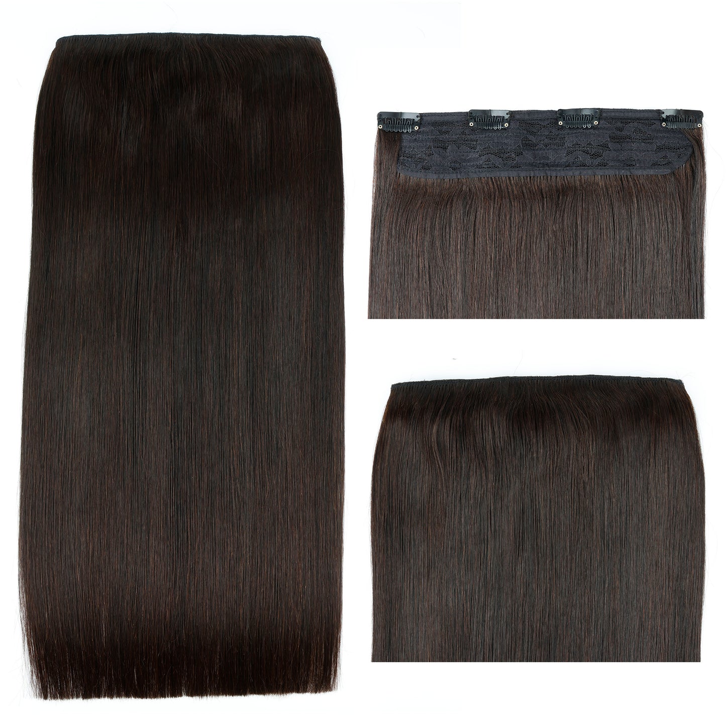 Straight Clip In Real Human Hair Extensions