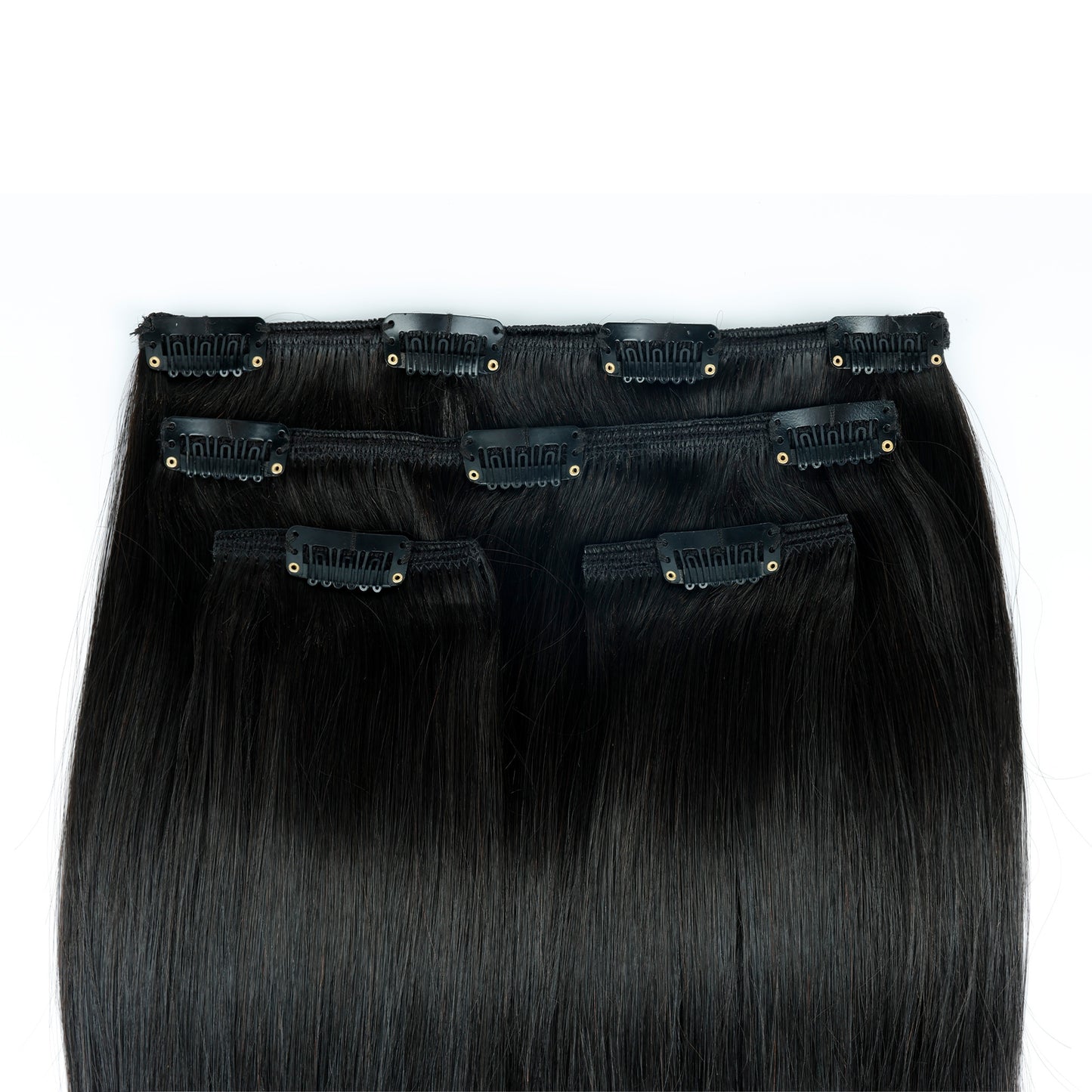 Straight Clip-In Hair Extensions Real human hair