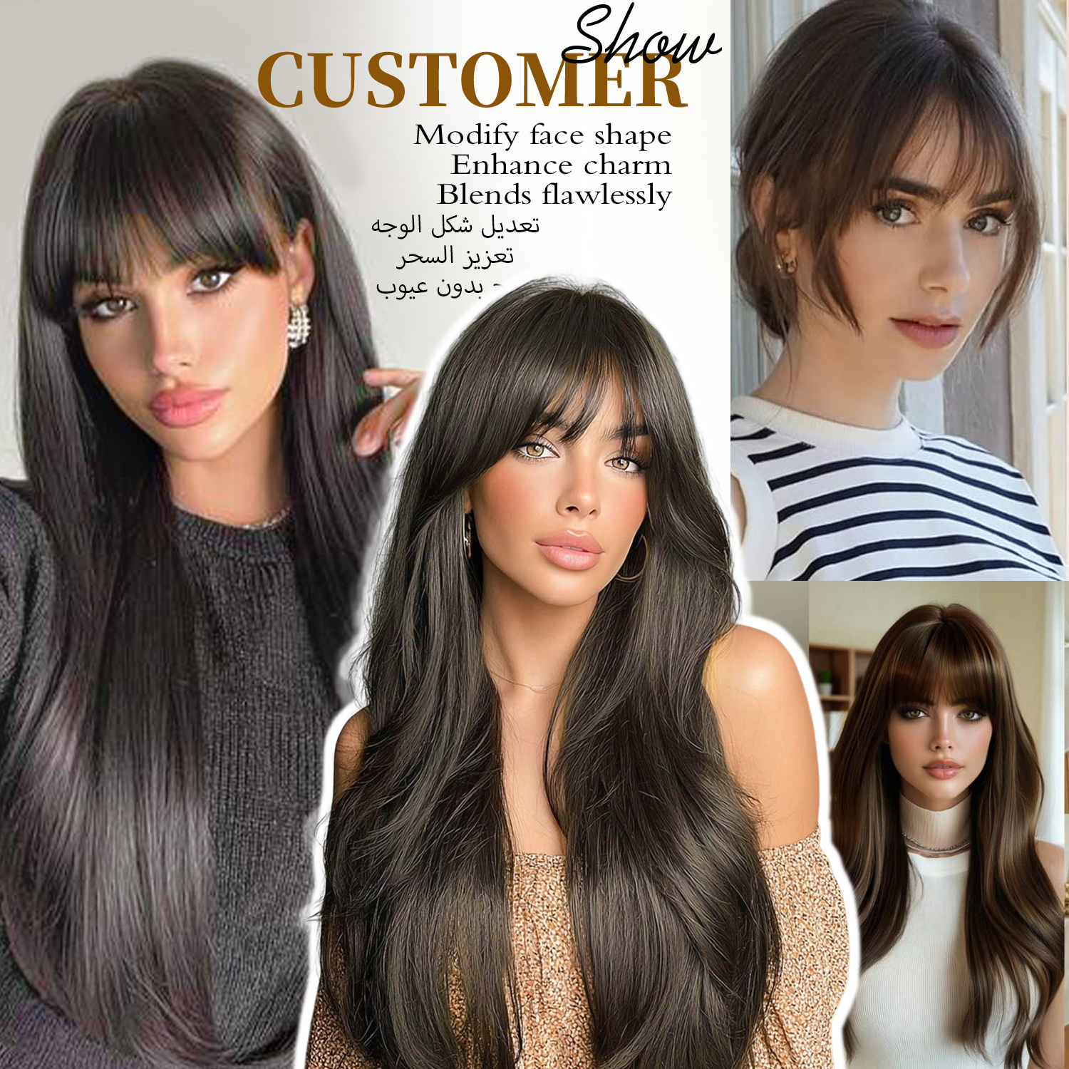 RICH COCO Soft Clip-In Hair Bangs with Natural Finish-1piece