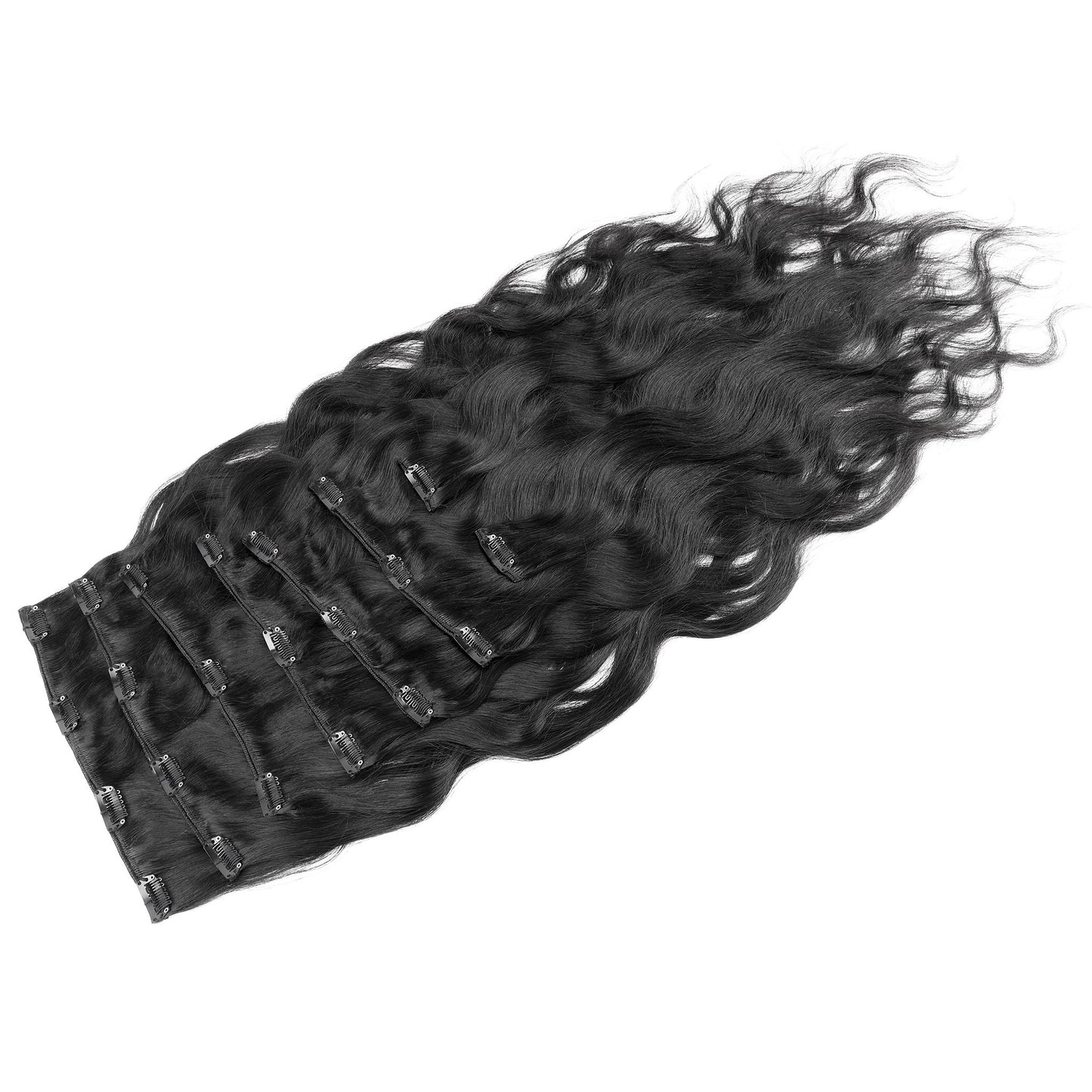8 pieces clip-in hair extensions real human hair