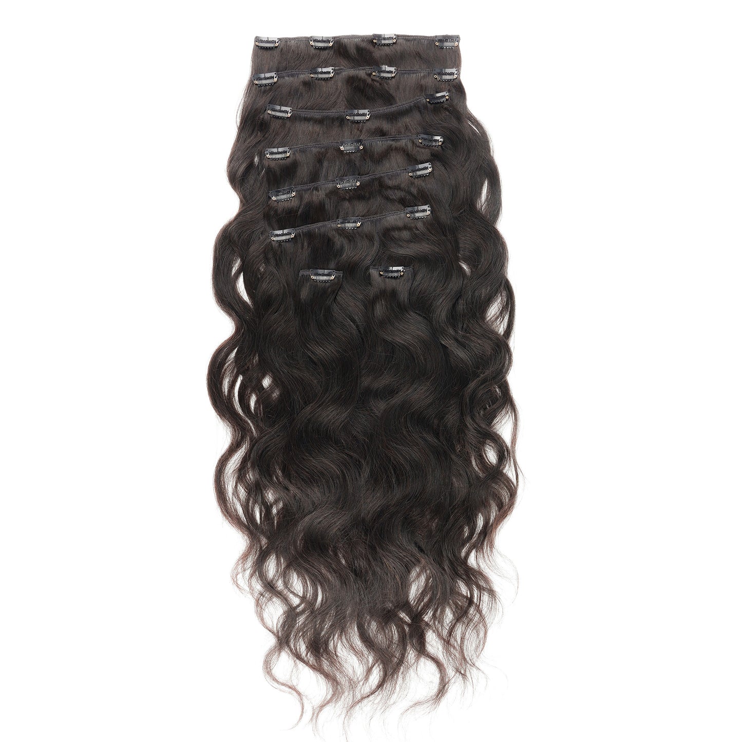8 pieces clip-in hair extensions real human hair