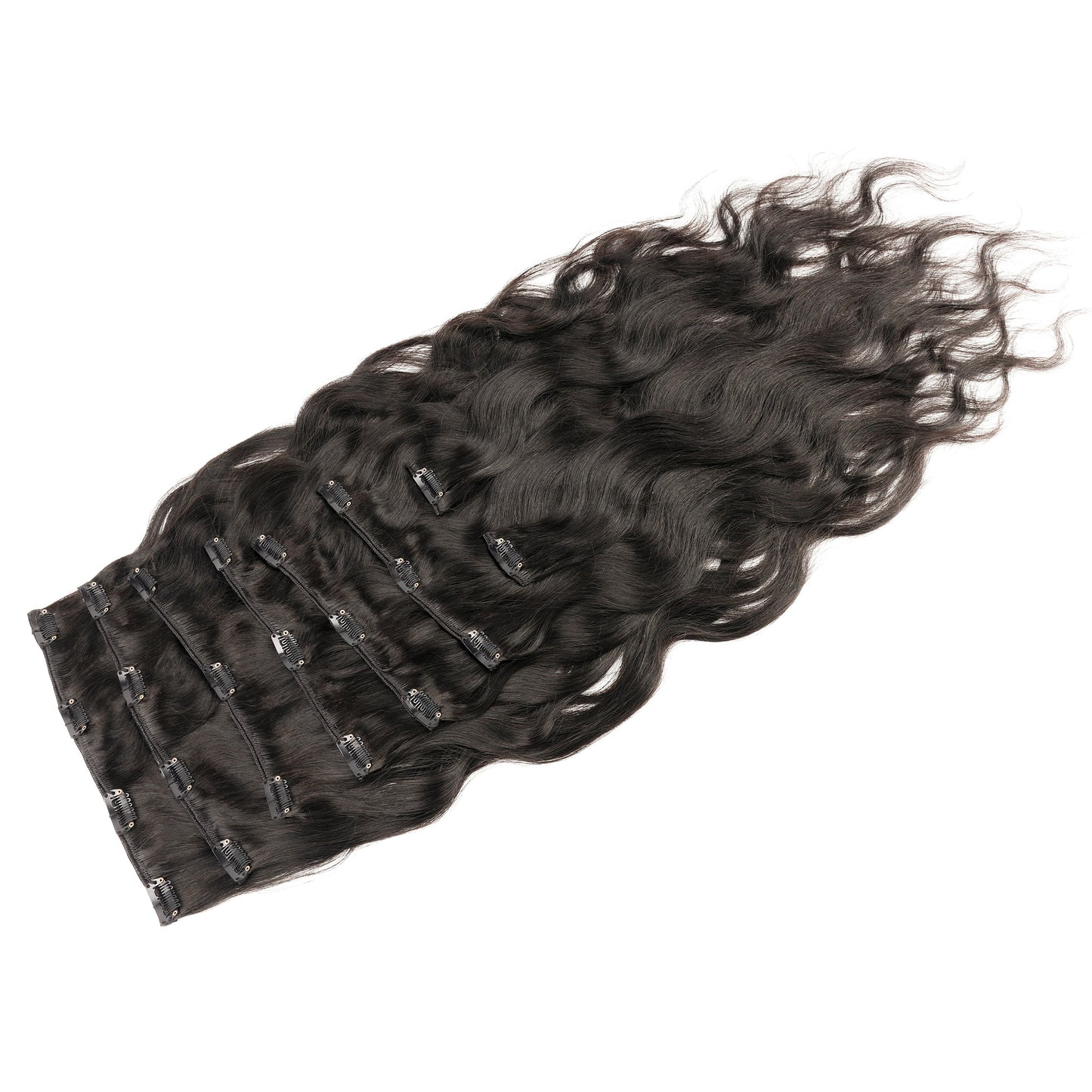 8 pieces clip-in hair extensions real human hair