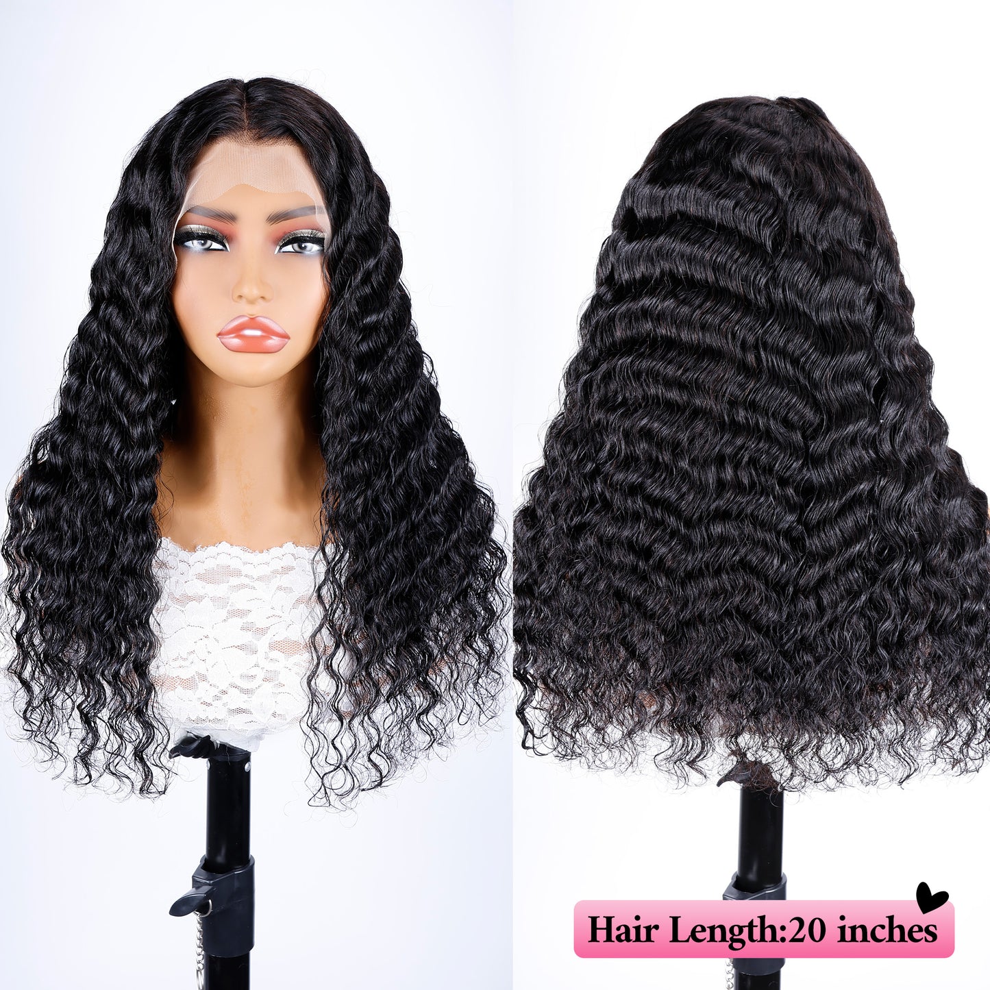 13x4 Lace Wig Deep Wave Wig Real Human Hair