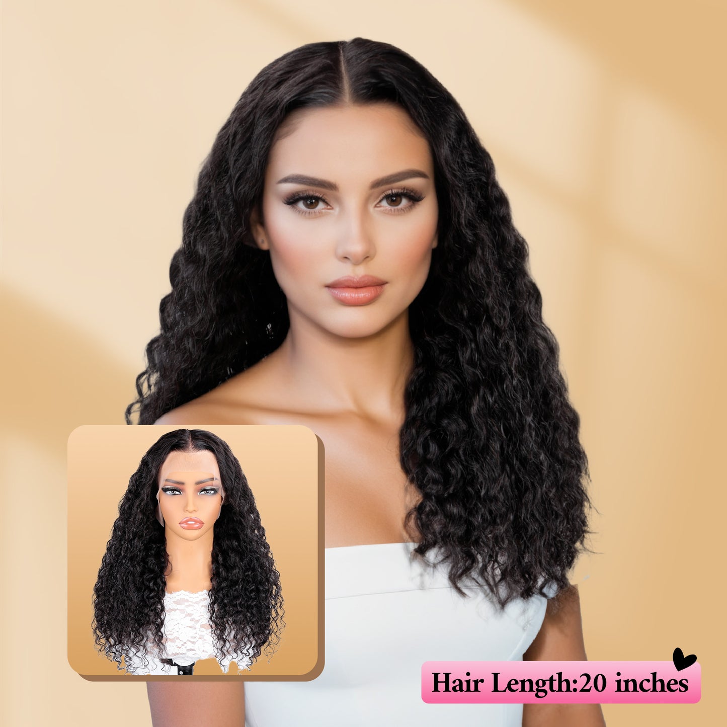 13x4 Lace Wig Water Wave Wig Real Human Hair