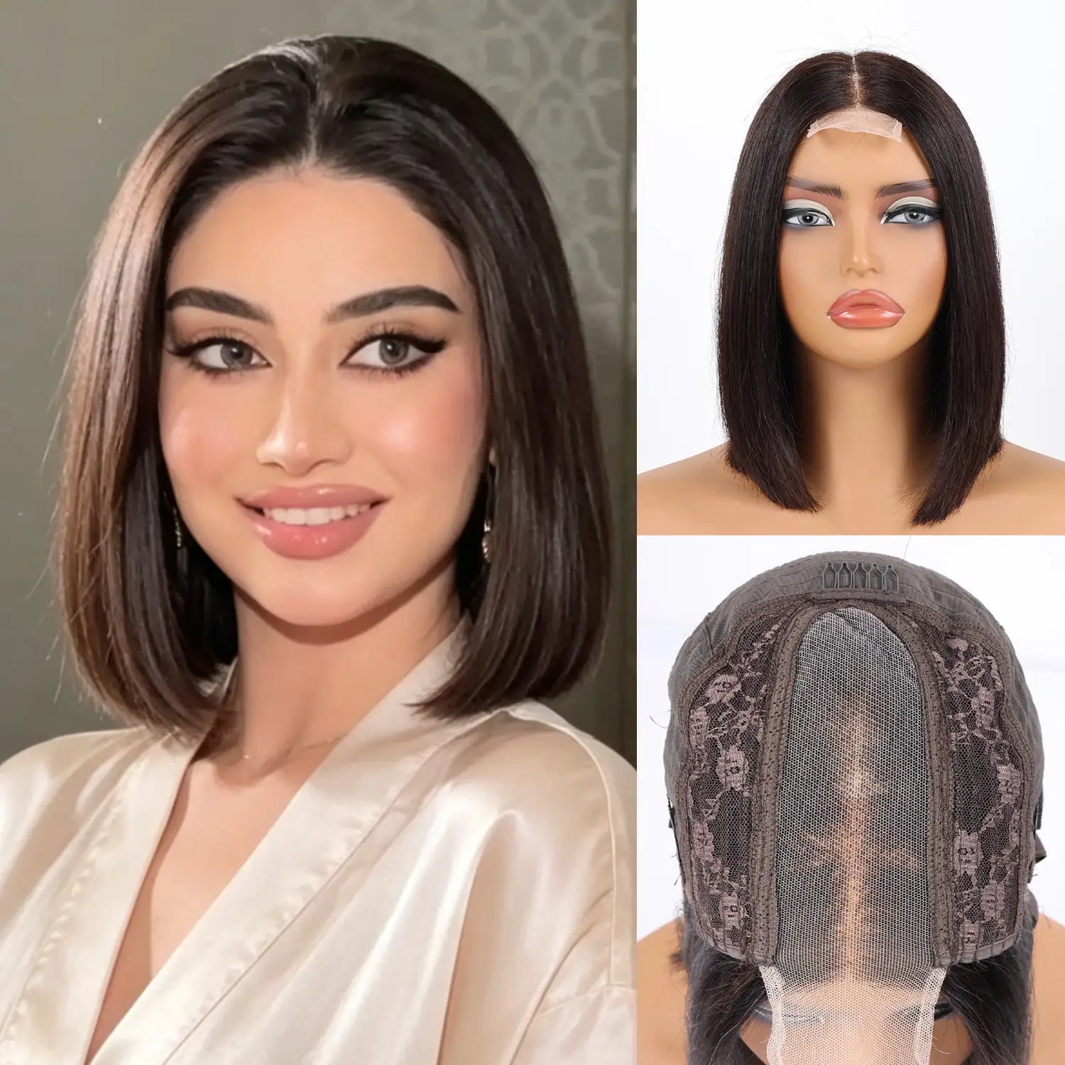 باروكة "ريتش كوكو" (RICH COCO) بوب - شعر طبيعي 100%، دانتيل أمامي 13×4.