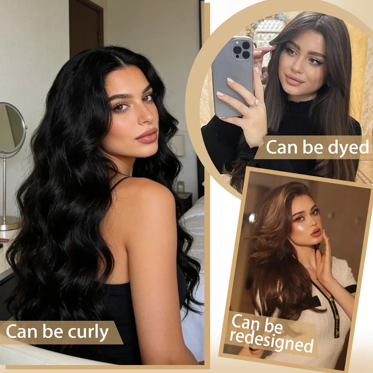RICH COCO Body Wave 8PCS Clip In Human Hair Extensions – Full Head Set, Natural Blend