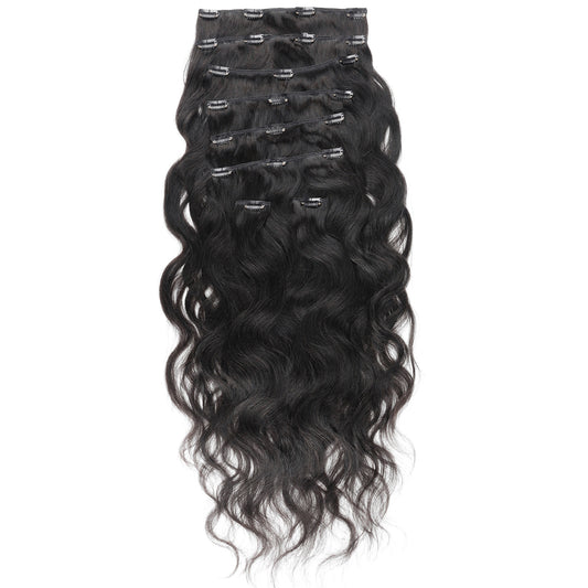 8 pieces clip-in hair extensions real human hair